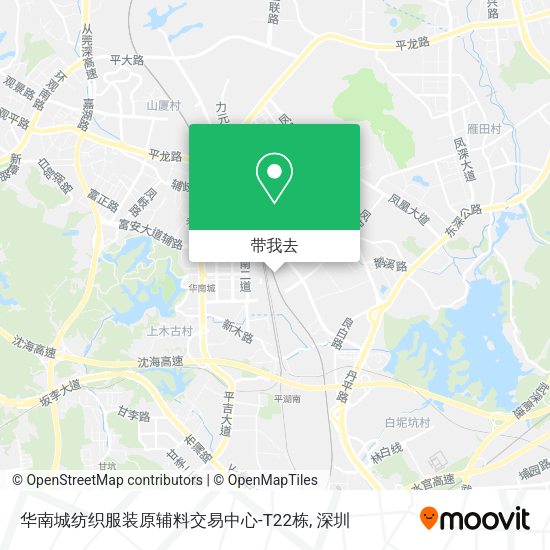 华南城纺织服装原辅料交易中心-T22栋地图
