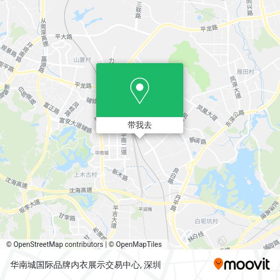 华南城国际品牌内衣展示交易中心地图