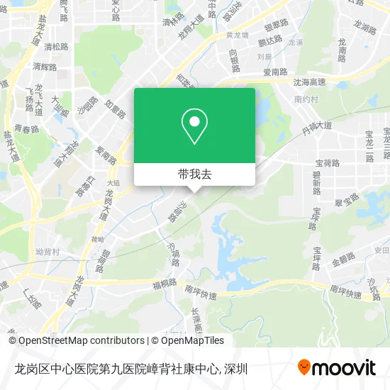 龙岗区中心医院第九医院嶂背社康中心地图