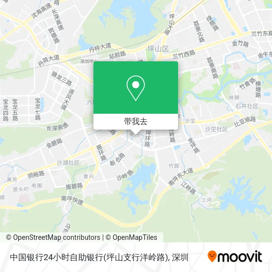 中国银行24小时自助银行(坪山支行洋岭路)地图