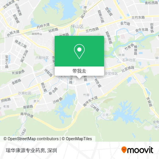 瑞华康源专业药房地图