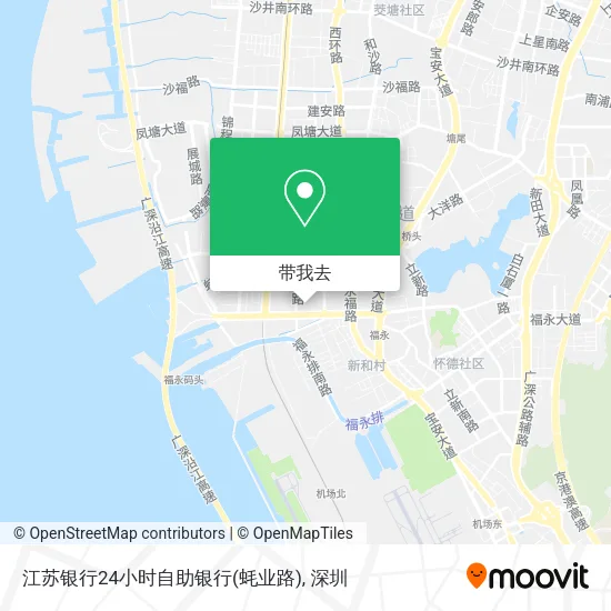 江苏银行24小时自助银行(蚝业路)地图