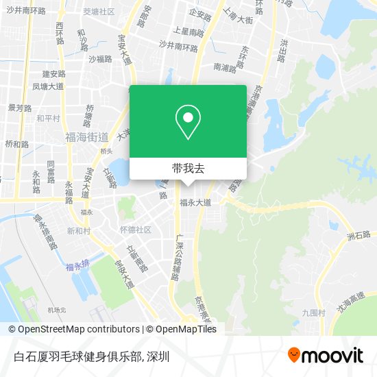 白石厦羽毛球健身俱乐部地图