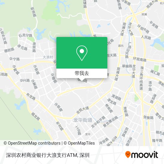 深圳农村商业银行大浪支行ATM地图
