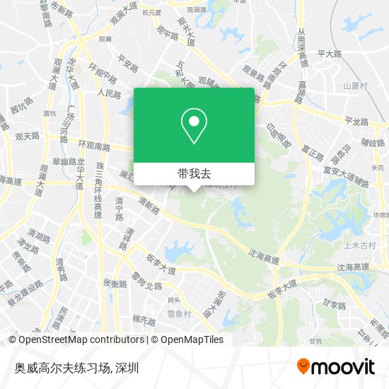 奥威高尔夫练习场地图