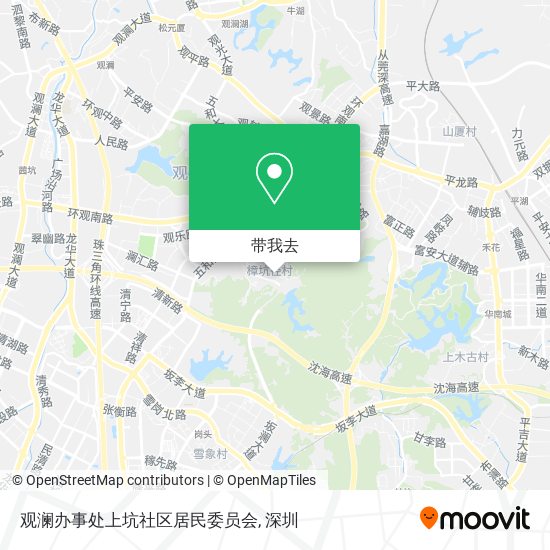观澜办事处上坑社区居民委员会地图