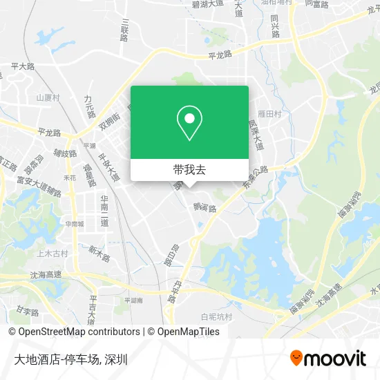 大地酒店-停车场地图