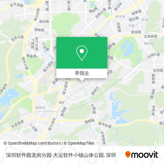 深圳软件园龙岗分园-大运软件小镇山体公园地图