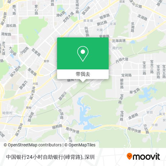 中国银行24小时自助银行(嶂背路)地图