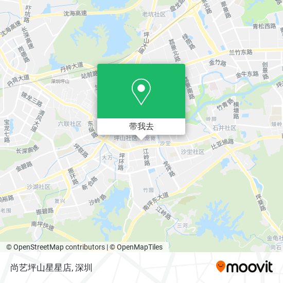 尚艺坪山星星店地图