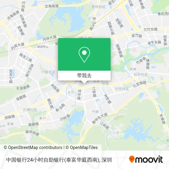 中国银行24小时自助银行(泰富华庭西南)地图