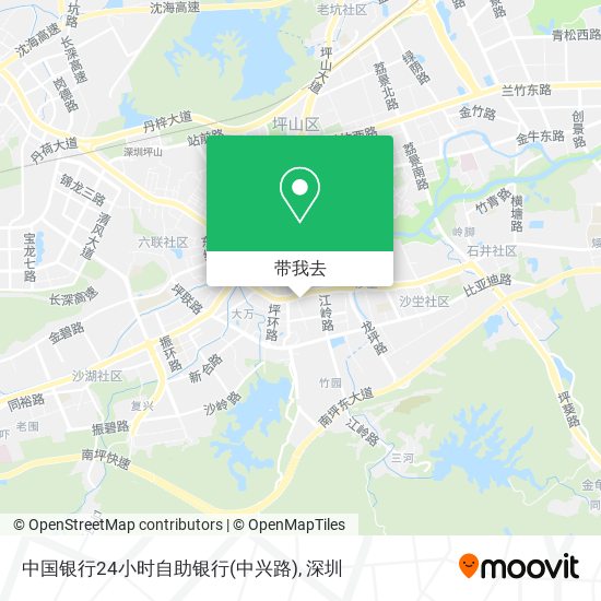 中国银行24小时自助银行(中兴路)地图