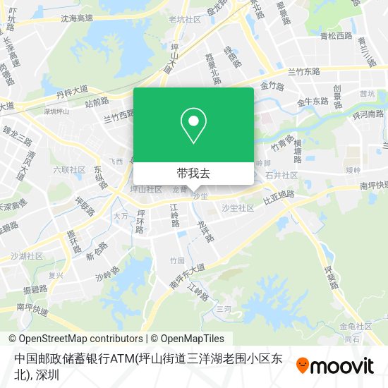 中国邮政储蓄银行ATM(坪山街道三洋湖老围小区东北)地图