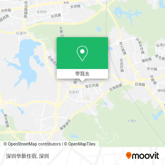 深圳华新住宿地图