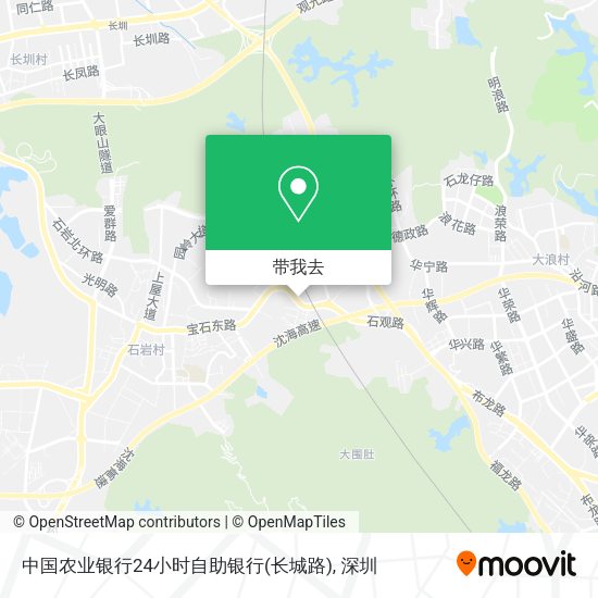 中国农业银行24小时自助银行(长城路)地图