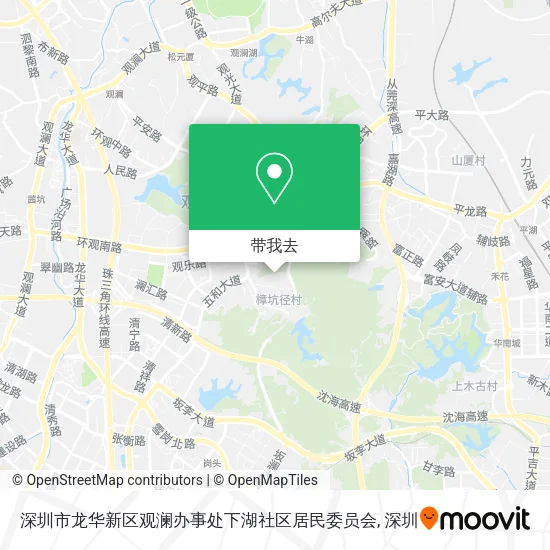 深圳市龙华新区观澜办事处下湖社区居民委员会地图