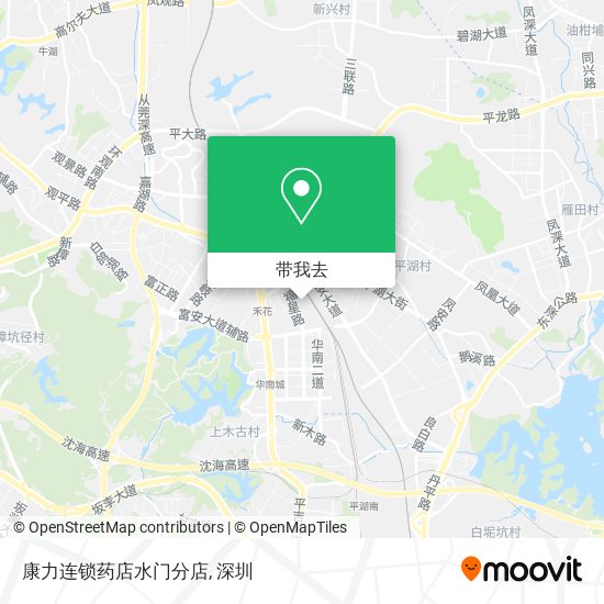 康力连锁药店水门分店地图