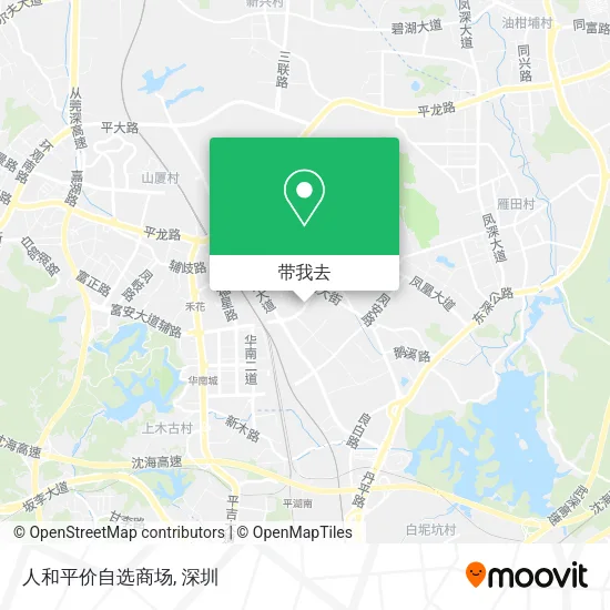 人和平价自选商场地图