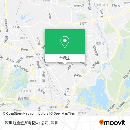 深圳红金鱼印刷器材公司地图