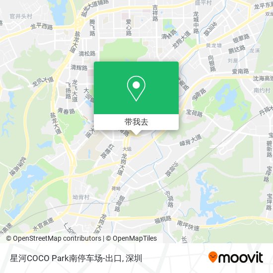 星河COCO Park南停车场-出口地图