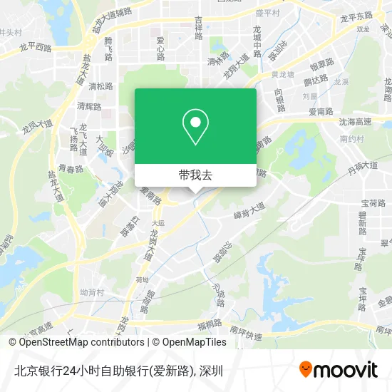 北京银行24小时自助银行(爱新路)地图