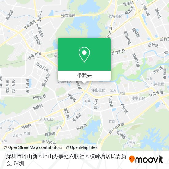 深圳市坪山新区坪山办事处六联社区横岭塘居民委员会地图