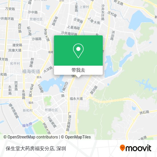 保生堂大药房福安分店地图