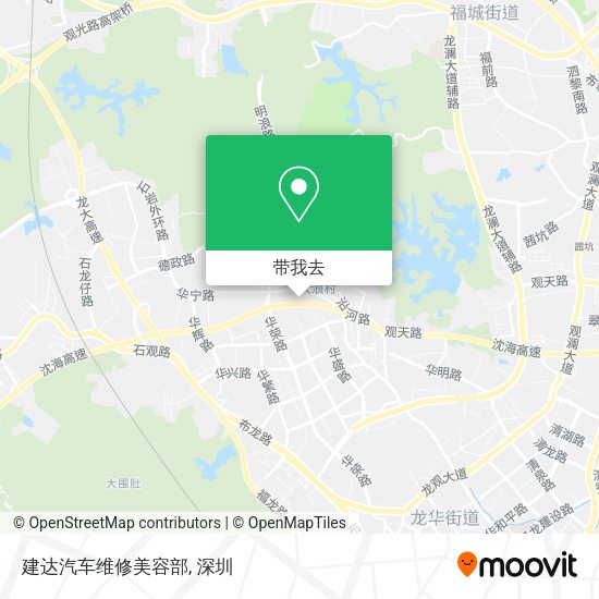 建达汽车维修美容部地图