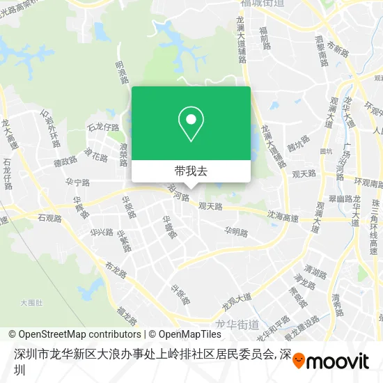 深圳市龙华新区大浪办事处上岭排社区居民委员会地图