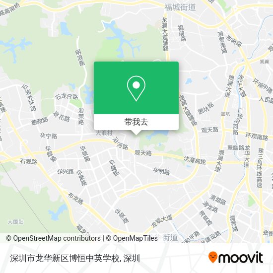 深圳市龙华新区博恒中英学校地图