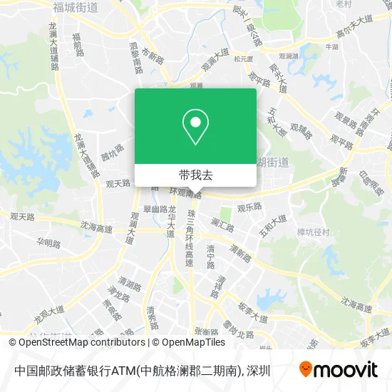 中国邮政储蓄银行ATM(中航格澜郡二期南)地图