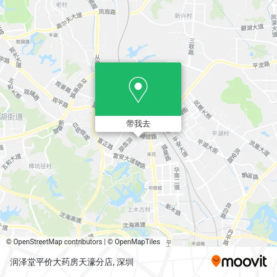 润泽堂平价大药房天濠分店地图