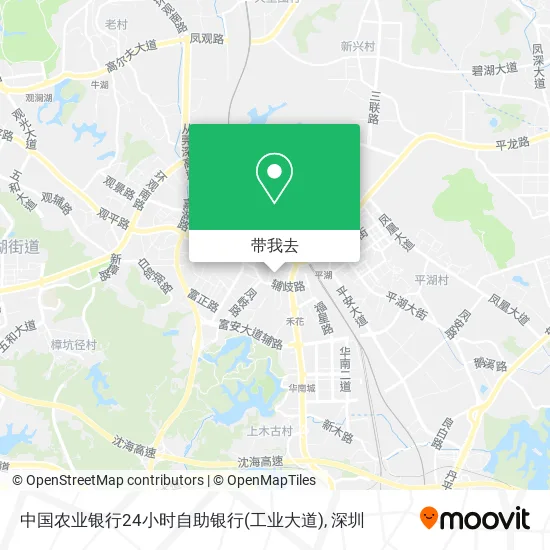 中国农业银行24小时自助银行(工业大道)地图