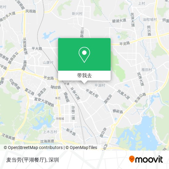麦当劳(平湖餐厅)地图
