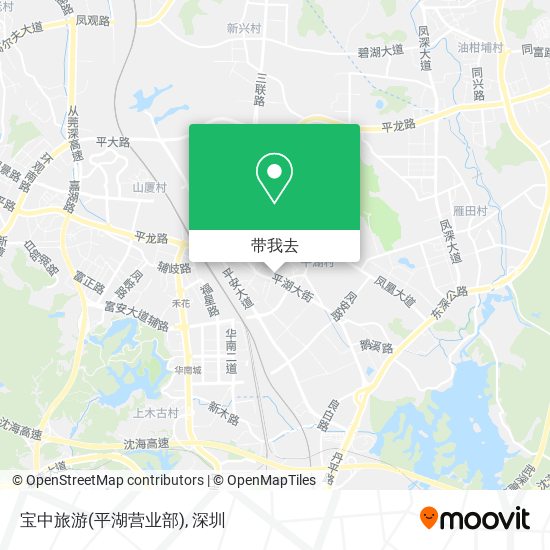 宝中旅游(平湖营业部)地图