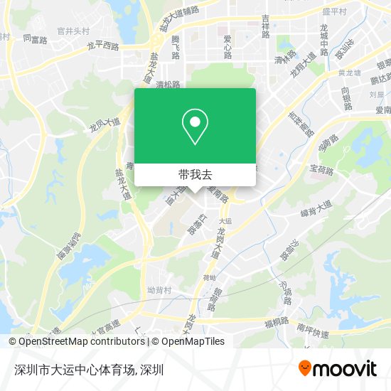 深圳市大运中心体育场地图