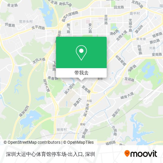 深圳大运中心体育馆停车场-出入口地图