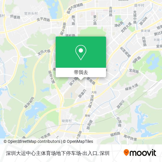 深圳大运中心主体育场地下停车场-出入口地图
