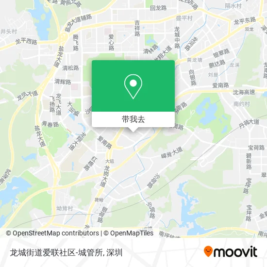 龙城街道爱联社区-城管所地图