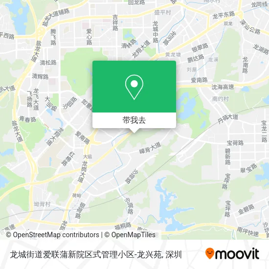 龙城街道爱联蒲新院区式管理小区-龙兴苑地图