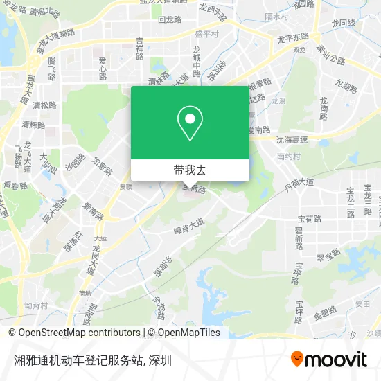 湘雅通机动车登记服务站地图