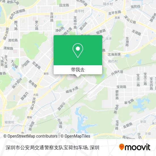 深圳市公安局交通警察支队宝荷扣车场地图
