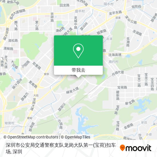 深圳市公安局交通警察支队龙岗大队第一(宝荷)扣车场地图