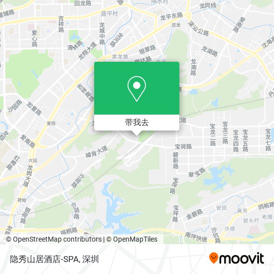 隐秀山居酒店-SPA地图