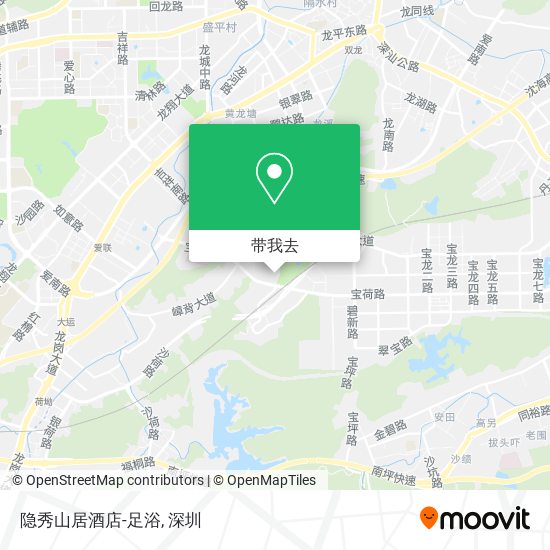 隐秀山居酒店-足浴地图