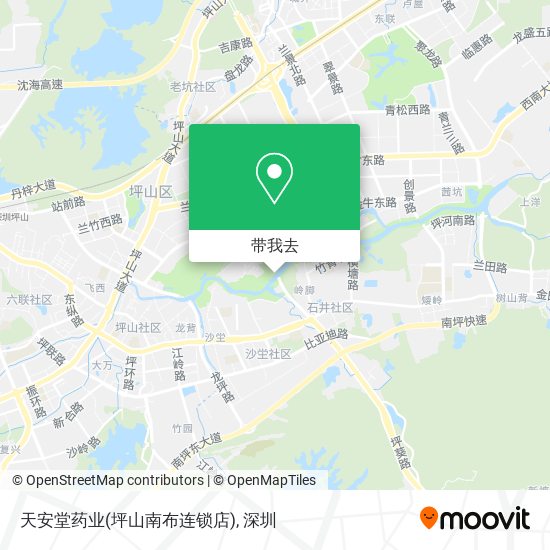 天安堂药业(坪山南布连锁店)地图