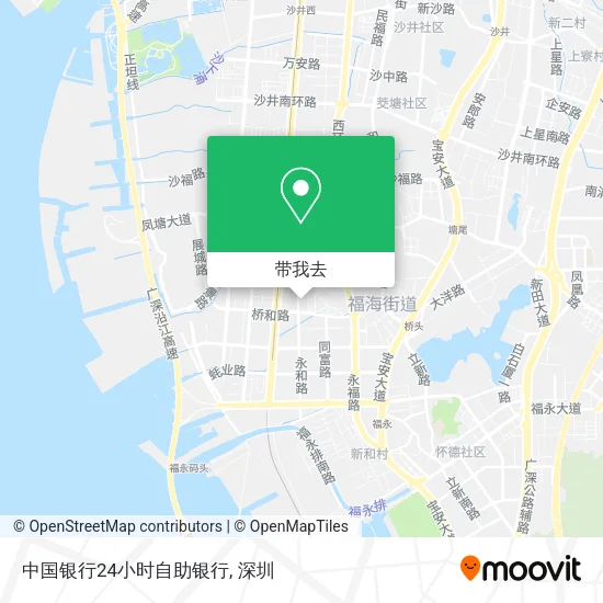 中国银行24小时自助银行地图