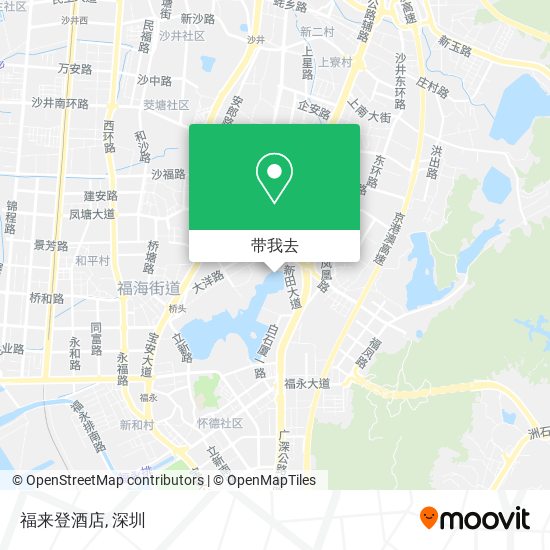 福来登酒店地图