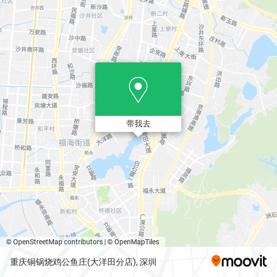 重庆铜锅烧鸡公鱼庄(大洋田分店)地图
