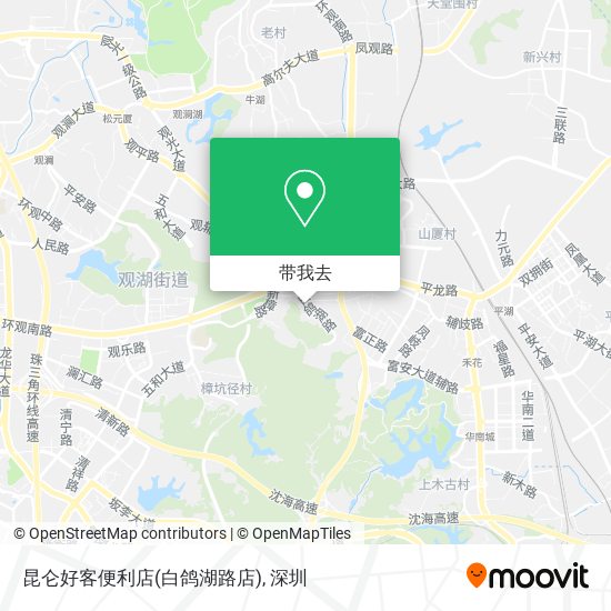 昆仑好客便利店(白鸽湖路店)地图